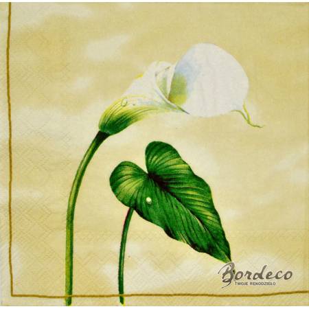 Serwetka decoupage firma IHR Arum Lily 33x33cm